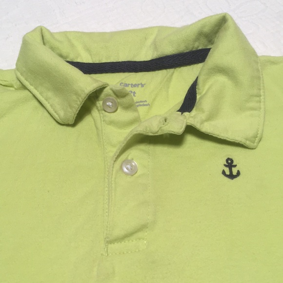 2T (6/$20) Carter’s Yellow-Green Polo - Picture 6 of 9